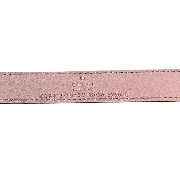 NEW GUCCI BELT Pink Marmont GG Leather Thin 409417 Sz 85 Cm 33 In main image 8